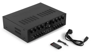 Power Dynamics multiroom 8-zone versterker met 16 speakers en DAB tuner