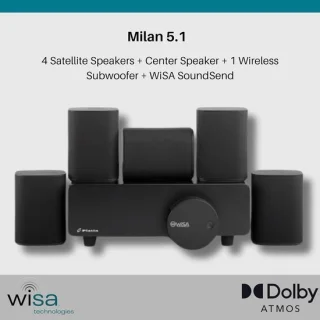 Re-purelife Milan 5.1 draadloos homecinemasysteem zwart