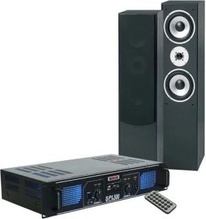 SkyTec SPL500MP3 versterker + Fenton SHFT60B speakers set