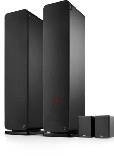 Krachtige, kant-en-klare home cinema met actieve vloerspeakers