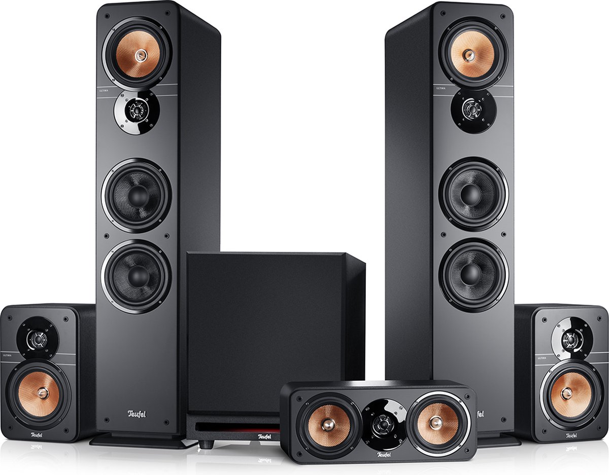 De Teufel ULTIMA 40 Surround Power Edition 5.1 Set zwart in één oogopslag
