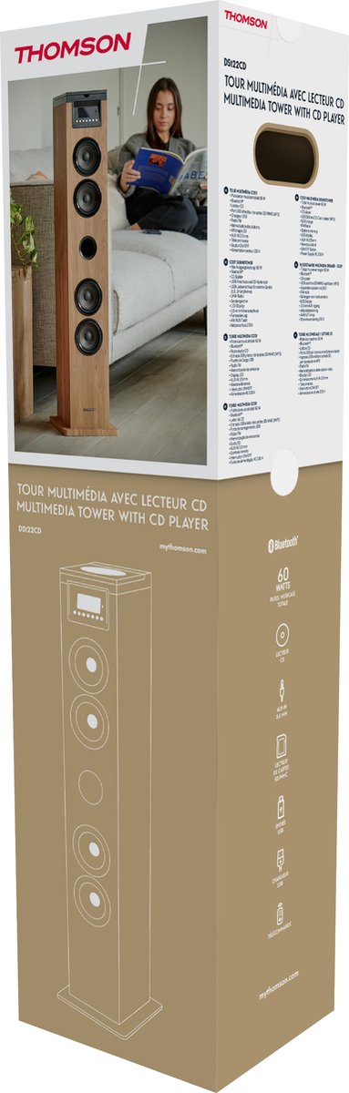 Thomson Cosy Multimedia Speaker met CD-speler Zwart