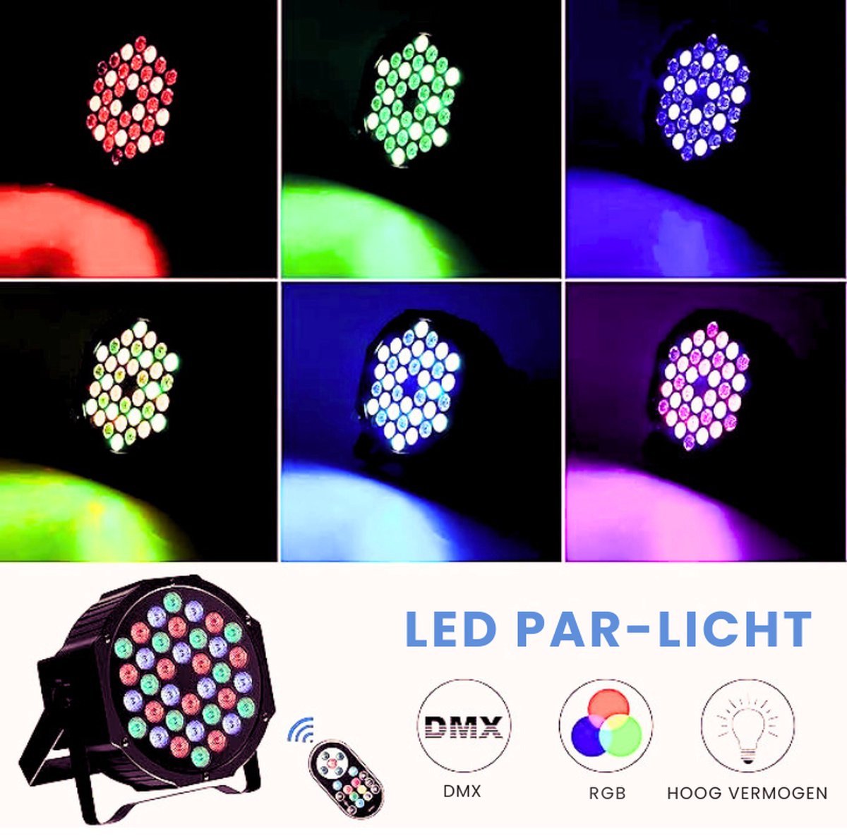 Wat vinden we goed aan de Thuys LED Par Licht 4-pack RGB 72W Met Afstandsbediening