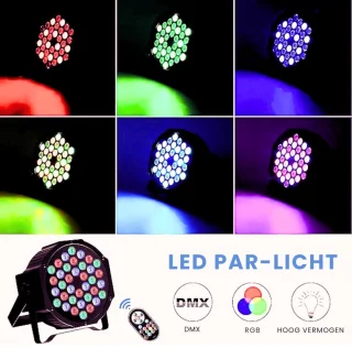 Thuys LED Par Licht 4-pack RGB 72W Met Afstandsbediening