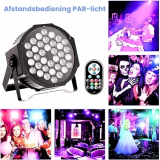 Thuys LED Par Licht 4-pack RGB 72W Met Afstandsbediening