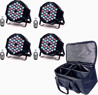 Thuys LED Par Licht 4-pack RGB 72W Met Afstandsbediening