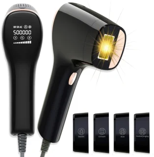 VasQura NUDA IPL Laser Ontharingsapparaat – Luxe Set - Inclusief Opzetstukken Huidverjonging & Acne-vermindering - 2025 – IPL ontharingsapparaat – Jarenlang gebruik – Zwart