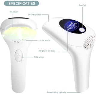 Wat vinden we goed aan de MKSS® Laser Ontharingsapparaat - IPL Ontharing - Mannen & Vrouwen - Wit