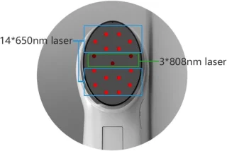 Infrarood therapie-apparaat voor pijnverlichting met 3x808nm & 12x650nm licht