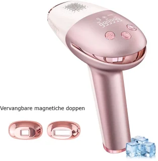 IPL laser ontharing – permanente ontharing – thuisgebruik – definitief ontharen – pijnloos met ice cooling – ontharingsapparaat – voor mannen en vrouwen – laser en lichtontharing