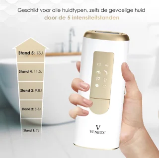 VENEUX® Laser Ontharingsapparaat - Ontharingsapparaten - Ontharing - IPL - Wit