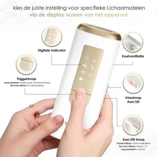 VENEUX® Laser Ontharingsapparaat - Ontharingsapparaten - Ontharing - IPL - Wit