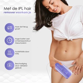 Wat vinden we goed aan de VENEUX® Laser Ontharingsapparaat - Ontharingsapparaten - Ontharing - IPL - Paars
