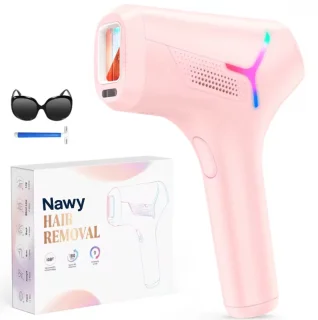 Nawy® IPL Laser Ontharingsapparaat - Epileerapparaat Dames - Laser Ontharing - Pijnloos Ontharen met Ice Cooling - Permanente Ontharing voor alle Lichaamsdelen - voor Mannen en Vrouwen - 990.000 Flitsen - Inclusief Beschermbril en Scheermes