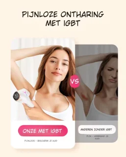 Nawy® IPL Laser Ontharingsapparaat - Epileerapparaat Dames - Laser Ontharing - Pijnloos Ontharen met Ice Cooling - Permanente Ontharing voor alle Lichaamsdelen - voor Mannen en Vrouwen - 990.000 Flitsen - Inclusief Beschermbril en Scheermes
