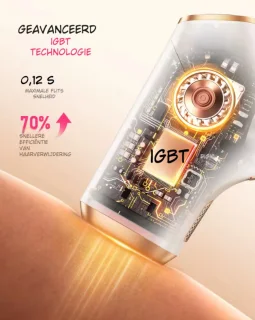 Nawy® IPL Laser Ontharingsapparaat - Epileerapparaat Dames - Laser Ontharing - Pijnloos Ontharen met Ice Cooling - Permanente Ontharing voor alle Lichaamsdelen - voor Mannen en Vrouwen - 990.000 Flitsen - Inclusief Beschermbril en Scheermes