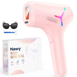 Nawy® IPL Laser Ontharingsapparaat - Epileerapparaat Dames - Laser Ontharing - Pijnloos Ontharen met Ice Cooling - Permanente Ontharing voor alle Lichaamsdelen - voor Mannen en Vrouwen - 990.000 Flitsen - Inclusief Beschermbril en Scheermes
