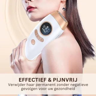 Laser Ontharingsapparaat - IPL-Apparaten voor Ontharing voor Vrouwen en Mannen - Pijnloos en Duurzaam Resultaat - LCD-Scherm - Laserontharing voor thuis voor Oksels - 9 Instelbare Niveaus - Gezicht - Benen - Bikini - Wit