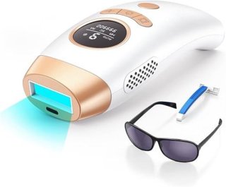 Laser Ontharingsapparaat - IPL-Apparaten voor Ontharing voor Vrouwen en Mannen - Pijnloos en Duurzaam Resultaat - LCD-Scherm - Laserontharing voor thuis voor Oksels - 9 Instelbare Niveaus - Gezicht - Benen - Bikini - Wit review