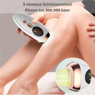 Wat vinden we goed aan de IPL Laser Ontharingsapparaat - Incl. beschermingsbril & Scheermes - 5 Standen - Roze