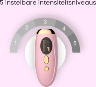 IPL Laser Ontharingsapparaat - Incl. beschermingsbril & Scheermes - 5 Standen - Roze