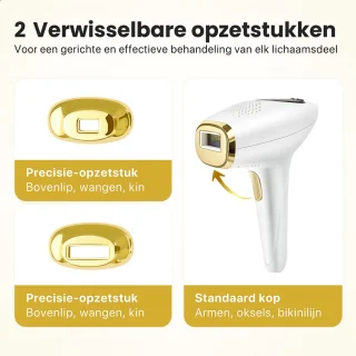 Nawy® IPL Laser Ontharingsapparaat - Epileerapparaat Dames - Laser Ontharing - Pijnloos Ontharen met Ice Cooling - Permanente Ontharing voor alle Lichaamsdelen - voor Mannen en Vrouwen - 999.999 Flitsen - Inclusief Beschermbril en Scheermes