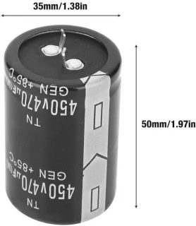 470µF 450V aluminium elektrolytische condensator - set van 4