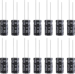 Aluminium elektrolytische condensator 100µF 16V (15 stuks)