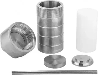 Autoclaaf reactor ptfe kamer 25 ml zilver