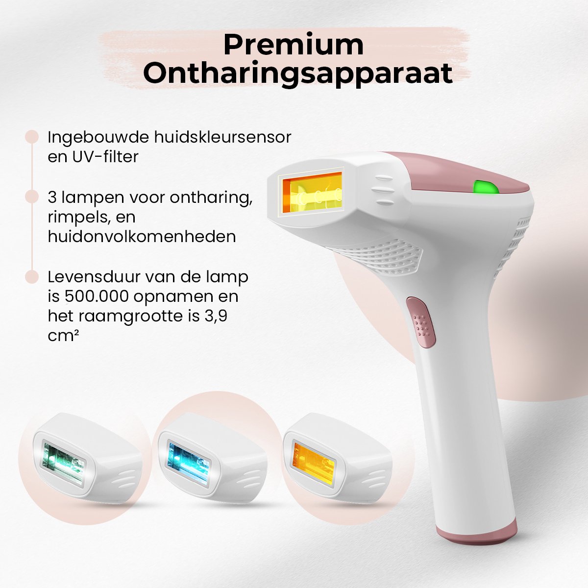 Beautifly B-Shine Blush PRO IPL ontharings- en huidverjongingsapparaat