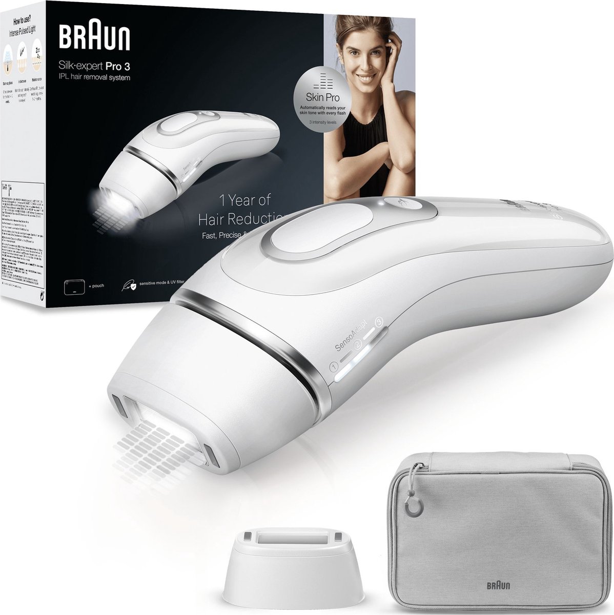 Braun Silk Expert Pro 3 PL3020 Elektrische Haarverwijderaar Wit