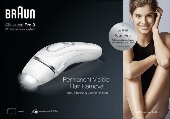 Braun Silk Expert Pro 3 PL3020 Elektrische Haarverwijderaar Wit