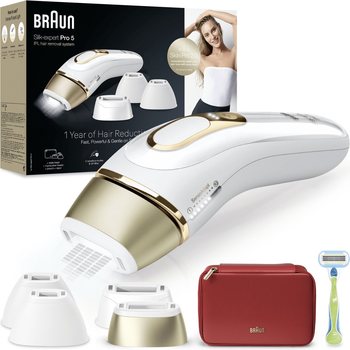 De Braun Silk-expert Pro 5 IPL Ontharingsapparaat PL5382 in één oogopslag