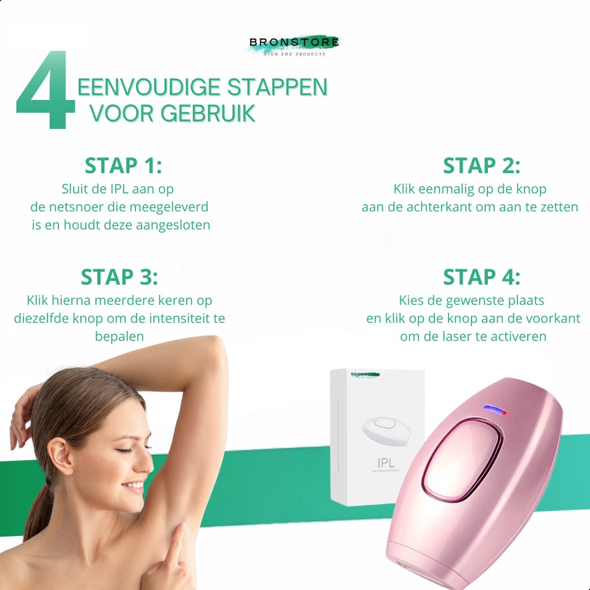 Wat vinden we goed aan de BronStore IPL Laser Ontharingsapparaat