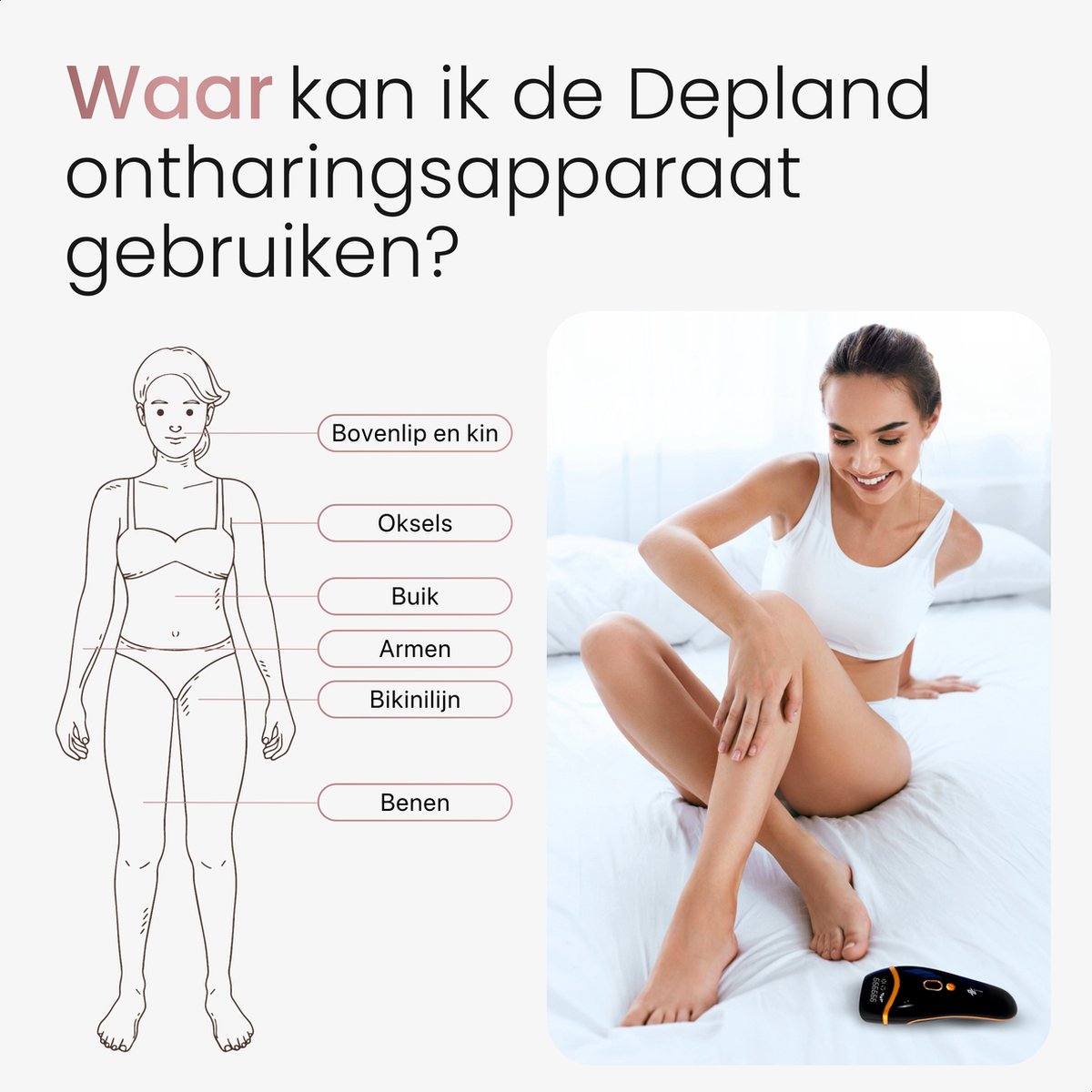 DEPLAND IPL Laser Ontharingsapparaat 999.999 Flitsen
