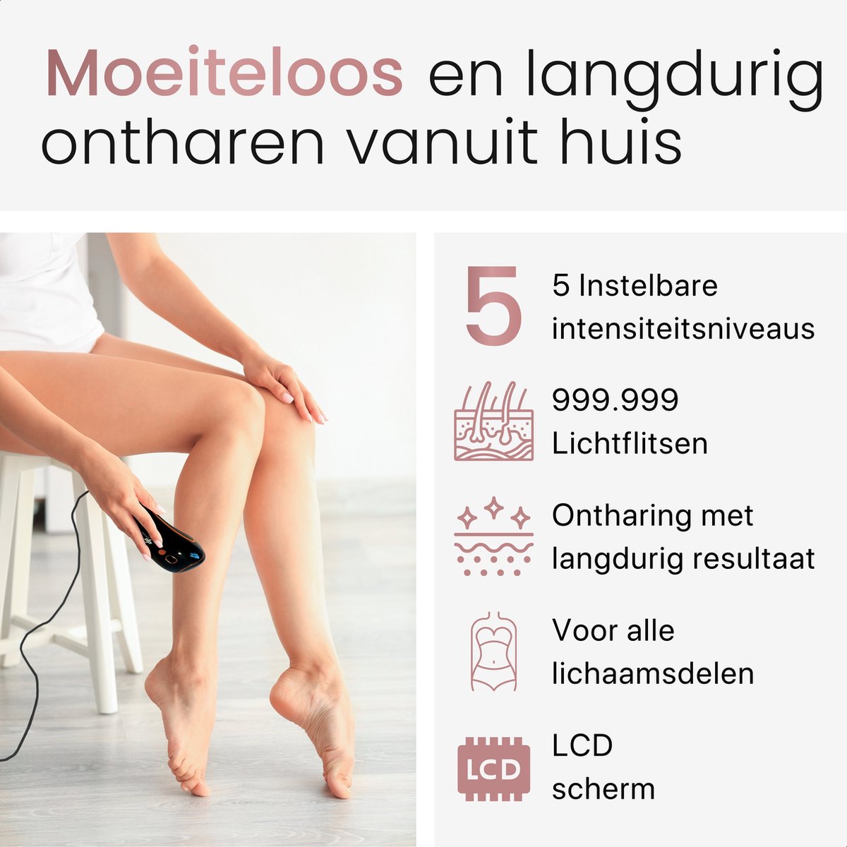DEPLAND IPL Laser Ontharingsapparaat 999.999 Flitsen
