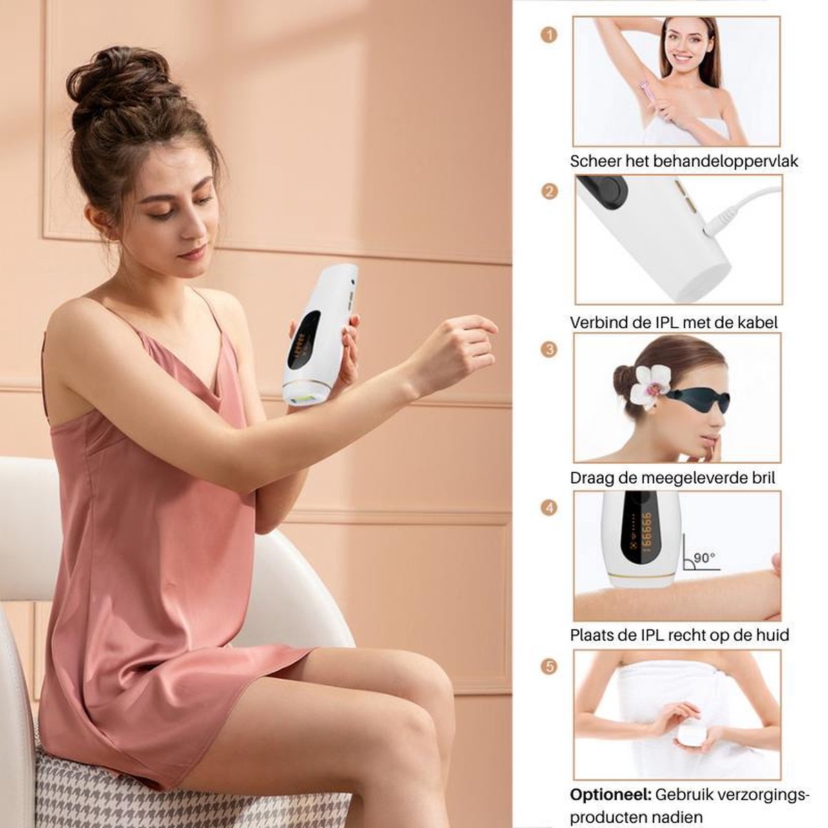 Dyla IPL Hair Removal Ontharingsapparaat Wit