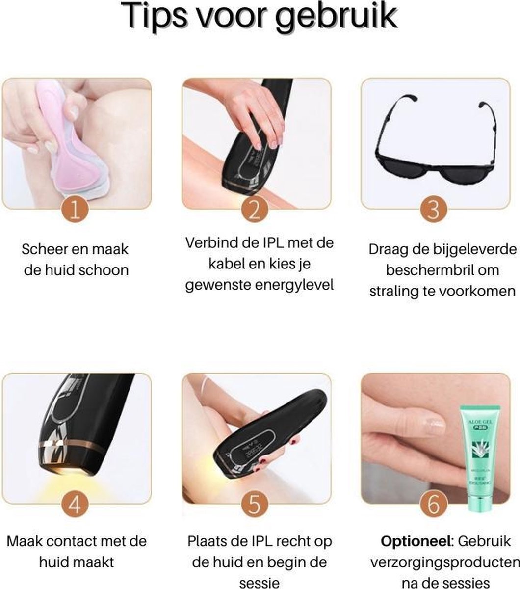 Dyla IPL Ontharingsapparaat Hair Removal Zwart