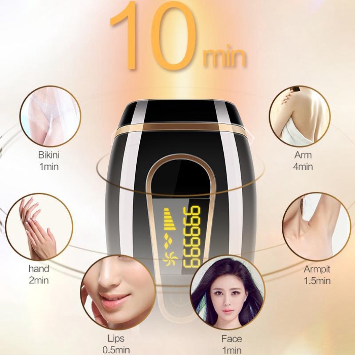 Dyla IPL Ontharingsapparaat Hair Removal Zwart