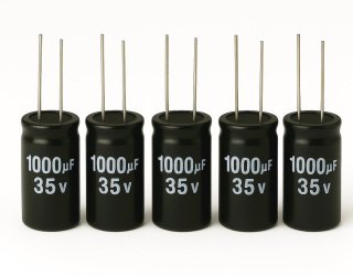 De Electrolytische condensator 1000µF 35V - set van 5 in één oogopslag
