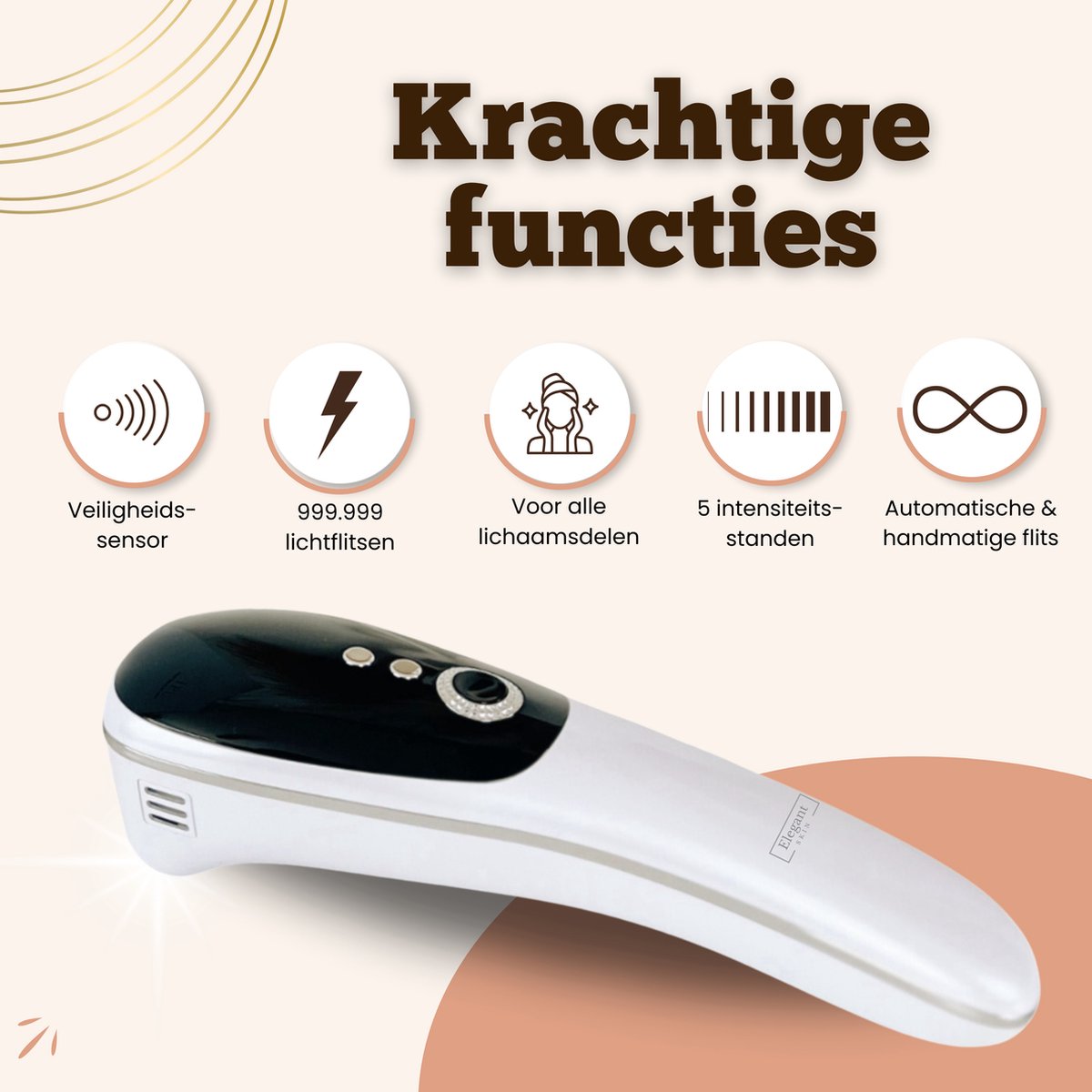 ElegantSkin IPL Essential Laser Ontharingsapparaat voor Mannen en Vrouwen