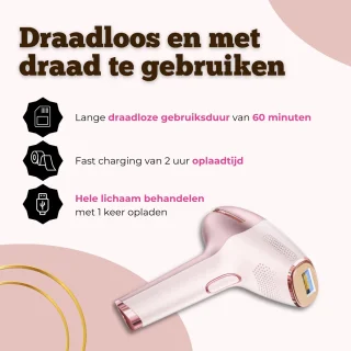 ElegantSkin IPL Ultra Draadloos Laser Ontharingsapparaat