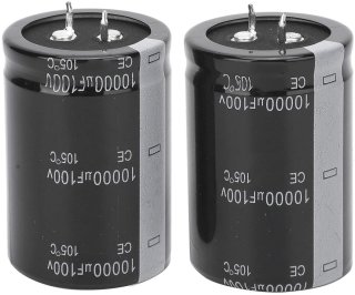 De Elektrolytische condensator 10000 µF 100 V - set van 2 in één oogopslag