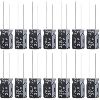 Elektrolytische condensator 220µF 35V 8x12mm - 15 stuks review