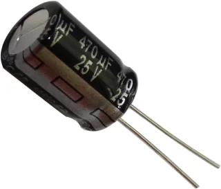 Elektrolytische condensator 470 µF 25 V THT