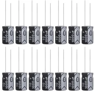 Elektrolytische condensatoren 1000 µF 10 V - 15 stuks