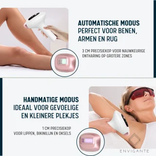 Envigante IPL Ontharingsapparaat met 2 Opzetkoppen