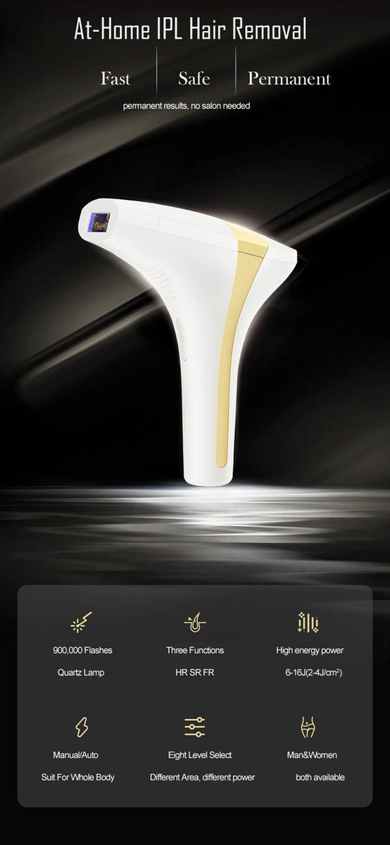 Eszenzics™ Laser ontharingsapparaat Premium IPL Wit