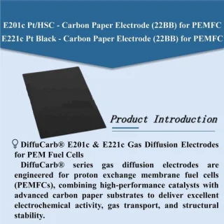 Gasdiffusie elektroden - PEM brandstofcel - 10x10cm