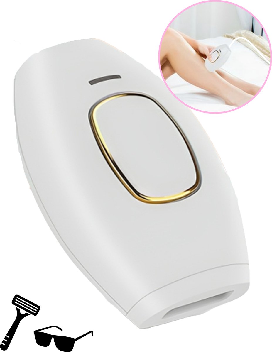 GoGoldPro IPL Ontharingsapparaat Wit Zwart Roze
